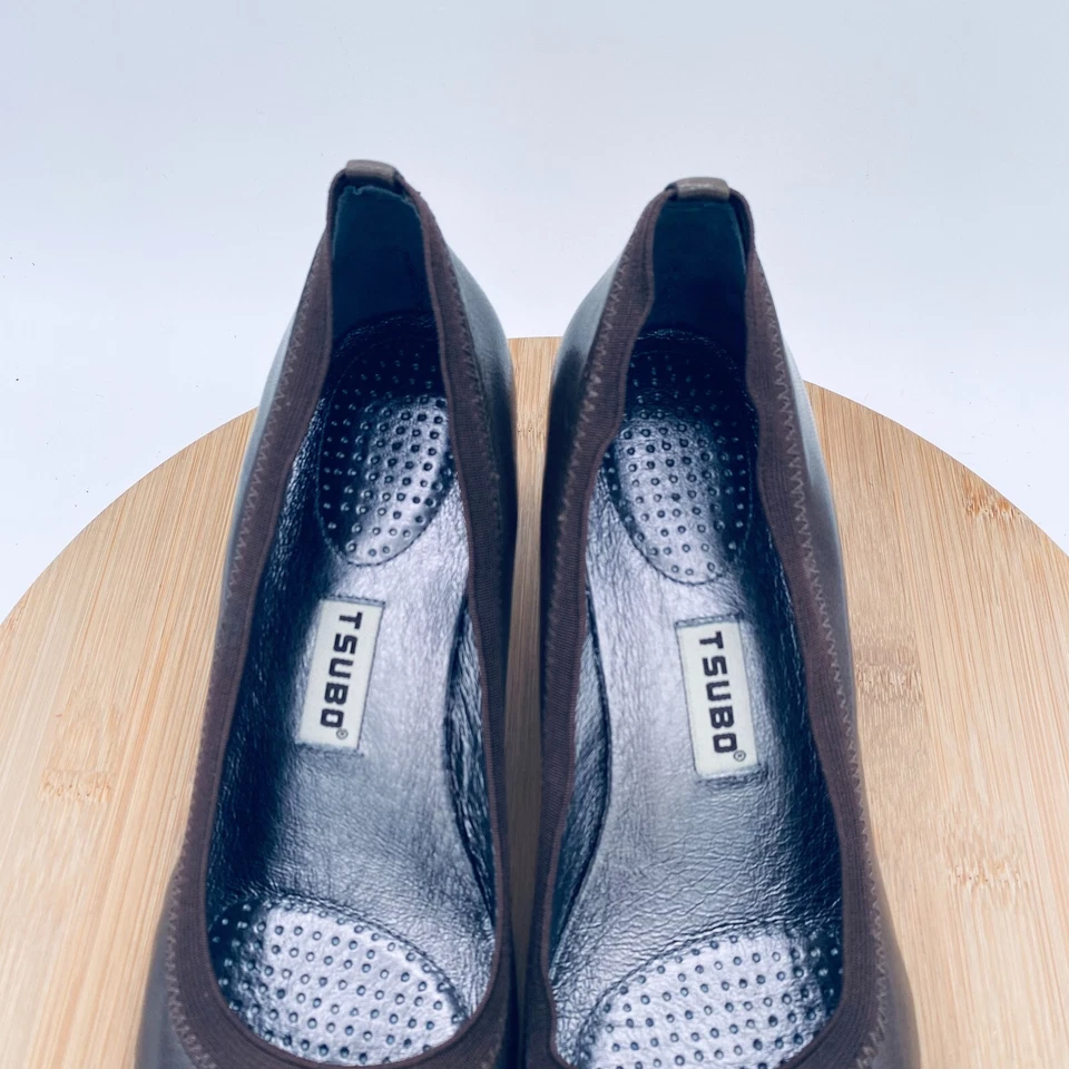 Женские коричневые кожаные туфли-лодочки на каблуках Tsubo 8,5 38,5 - Изображение 4 из 4