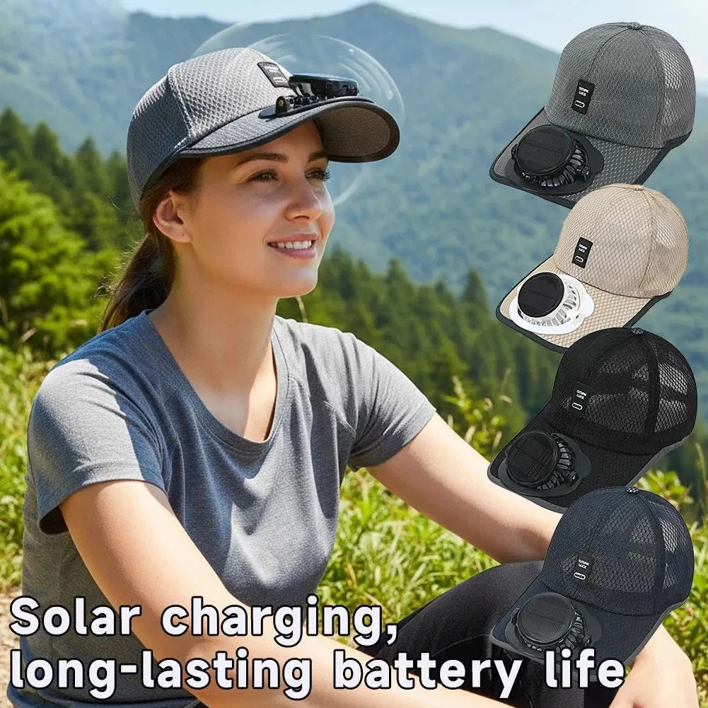 Men Women Outdoor Baseball Sun Hat with Solar Fan UV Protection Fishing Hiking
Opens in a new window
