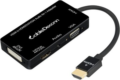 4K HDMI VGA DVI Adapter 4-in-1 Multiport Konverter