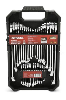 #ad Husky 32 Piece Combination Wrench Set amp; Organizer SAE amp; MM 1013 869 840 Unopened $84.88