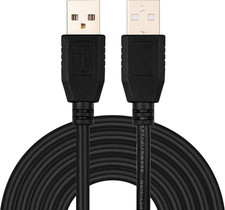 USB a to a Male Cable 40Ft, Double End USB Cord with Gold-Plated Connector for H