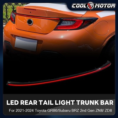 1x Smoked LED Trunk Tail Light For 2021-2025 Toyota GR86 Subaru BRZ Trunk Lamps