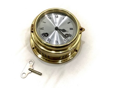 Maritim *Barigo* Glasenuhr Schiffs-Bullauge Uhr Messing 1,1kg Ø15cm Top Sammler