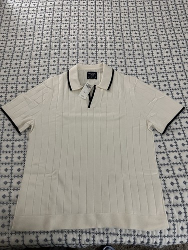 Abercrombie & Fitch Classic Tipped Johnny Collar Sweater Polo