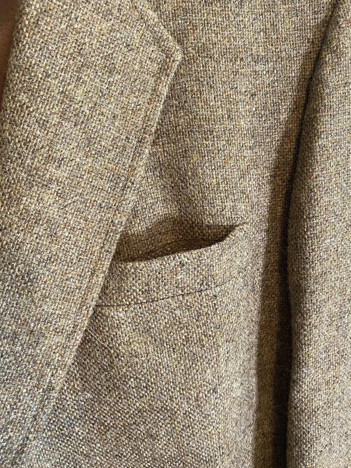 Blazer vintage Kuppeheimer para hombre 44 R marrón tweed lana abrigo deportivo años 90 negocios Foto 4 de 4