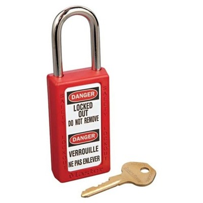 No. 410 & 411 Lightweight Xenoy Safety Lockout Padlocks, Red, Keyed Diff.