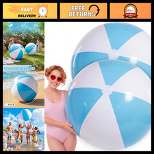 2 Pcs 60" Giant Inflatable Beach Balls - Jumbo Pastel Macaron Pool Float for Sum