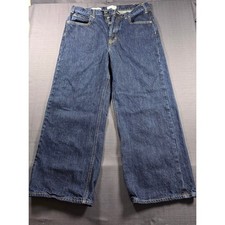 Universal Thread Mid-Rise Vintage Wide Leg Jeans Dark Wash Blue Size 6/R