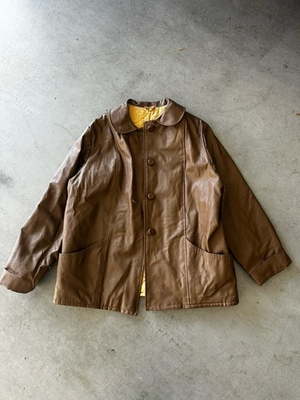 #ad Vintage Fingerhut Brown Leather Jacket Quilted Lining Made In The USA Size 38 $24.49