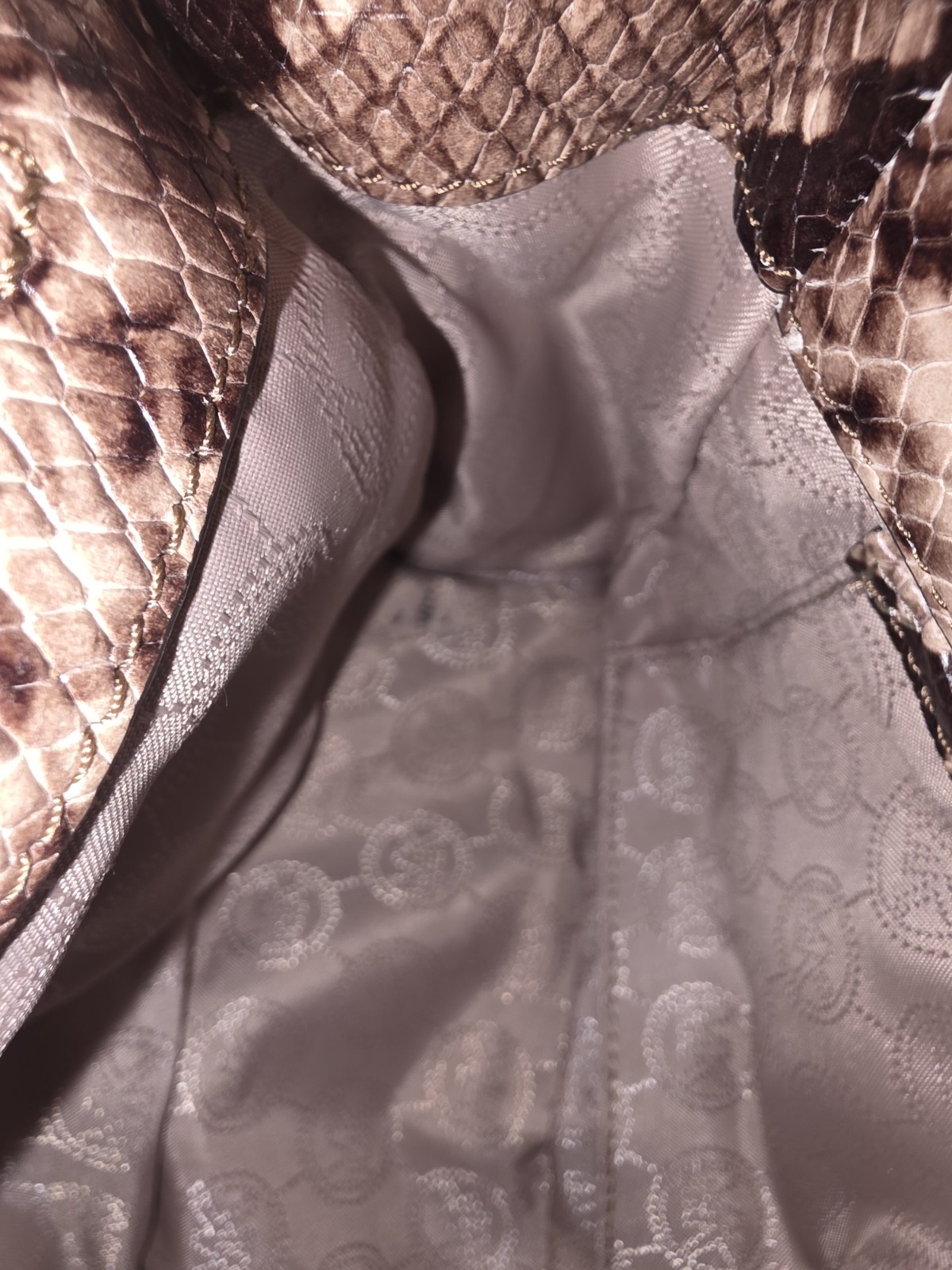 Michael Kors Authentic Ava Medium Python Snake Em… - image 7