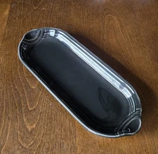 Fiesta Ware Tray Relish Black Utility Corn Cob Holder Butter Dish Fiestaware USA