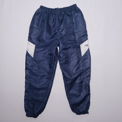 Vintage Lanzera Soccer Mens Lined Athletic Pants Medium Blue Zip Ankles