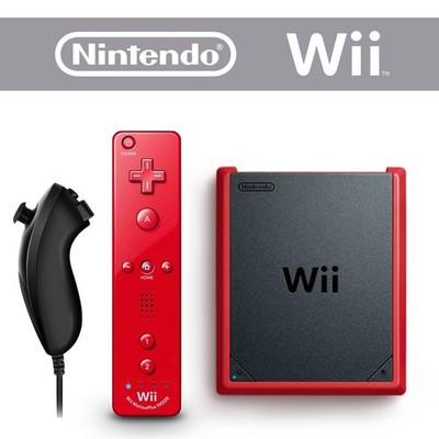 Nintendo Wii Mini Konsole + ORIGINAL Remote Motion Plus Controller & Nunchuk