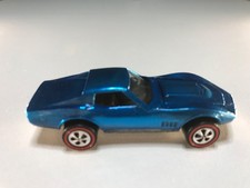 Hot Wheels Redline Custom Corvette Windex Blue (RESTORED original) LOOK READ