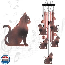 Cat Wind Chimes for Garden, Gifts for Mom, Home, Balconies, Rooms