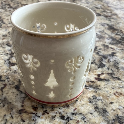 Lenox Hosting the Holidays Santa Porcelain Candle Holder Christmas - Picture 3 of 8