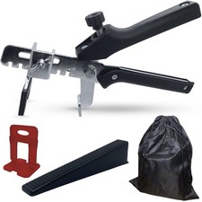 Tile Levelling System 2-3mm (300 Clips, 100 Reusable Wedges, 1 Plier And Bag)