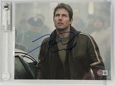 Tom Cruise Signed War Of The World 8X10 Photo BAS Beckett Encapsulated Autograph