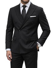 YND Men's 2 Piece Suit, Double Breasted Slim Fit, Party Prom Dinner Wedding