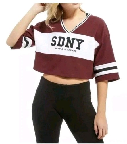 Supply And Demand New York Short Sleeve Crop T-shirt Ladies Size: 12