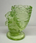 Uranium Glass Bunny Egg Cup Fenton Mold Glows Wow Great Gift