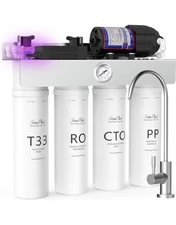 SimPure T1-400UV Tankless Reverse Osmosis System with UV, NSF/ANSI 58 Certified,