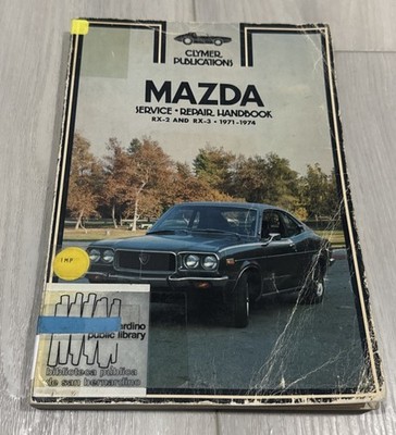 CLYMER MAZDA SERVICE REPAIR SHOP HANDBOOK GUIDE MANUAL RX-2 RX-3 (1971-1974)