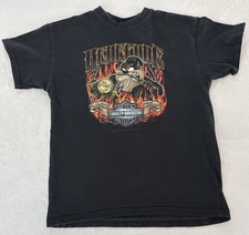 VTG Harley Davidson Taz  Bugs Bunny Looney Tunes Double Sided Youth Size S/M 