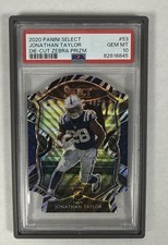 2020 Panini Select - Concourse Jonathan Taylor #53 Zebra Prizm Die-Cut (RC)
