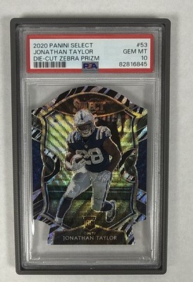 2020 Panini Select - Concourse Jonathan Taylor #53 Zebra Prizm Die-Cut (RC)
