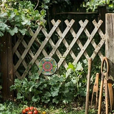 Vintage Mandala Floral Aluminum Wall Art Inhale Exhale Design