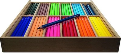edu3 Jumbo 144 dreiflächige Farbstifte in 12 Farben sortiert