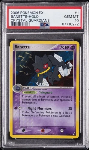 2006 POKEMON EX CRYSTAL GUARDIANS #1 BANETTE-HOLO PSA 10