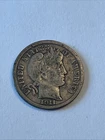 1911 D  SILVER BARBER DIME