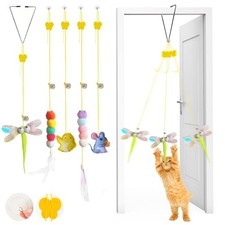 Interactive Cat Toys for Indoor Cats 5 Pcs, Self-Play Hanging 5PCS with 1 Clip