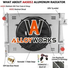 4 Rows Radiator Shroud Fan For 2002-04 Dodge Ram 1500 / 2003 Ram 2500 3500 5.7l.