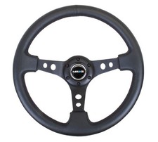 Nrg For Reinforced Steering Wheel 350mm 3in. Deep Blk Leather Wblk Spoke Nrg For Reinforced Steering Wheel 350mm 3in. Deep Blk Leather Wblk Spoke