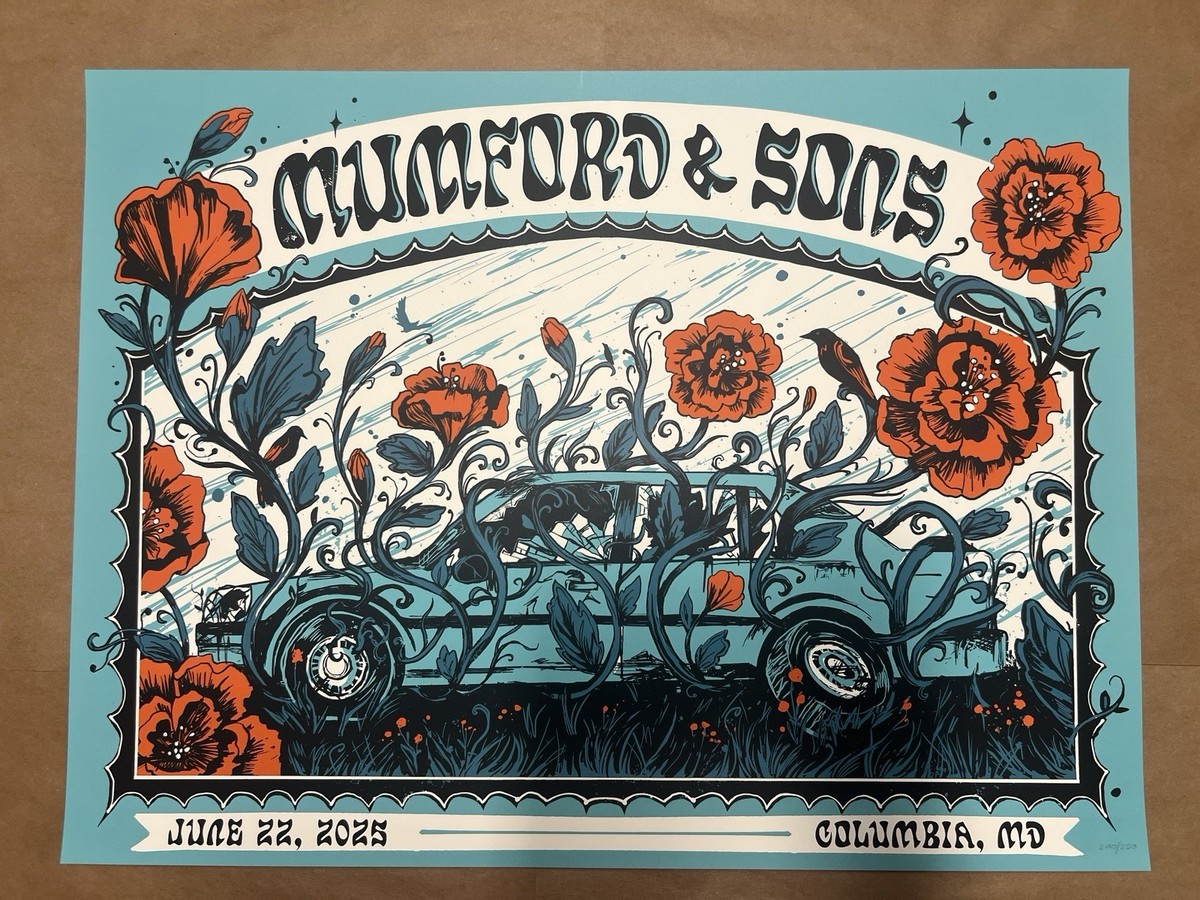 MUMFORD AND SONS MERRIWEATHER EVENT POSTER NICE NUMBER 200/250 | eBay