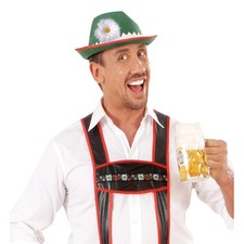 Tiroler Hut Trachtenhut mit Wucherblume für Oktoberfest und Faschingsfeiern