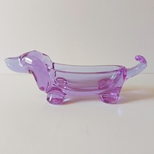 TECKEL Vide Poche En Cristal, Cristallerie Vannes-Le-Chatel France Vintage