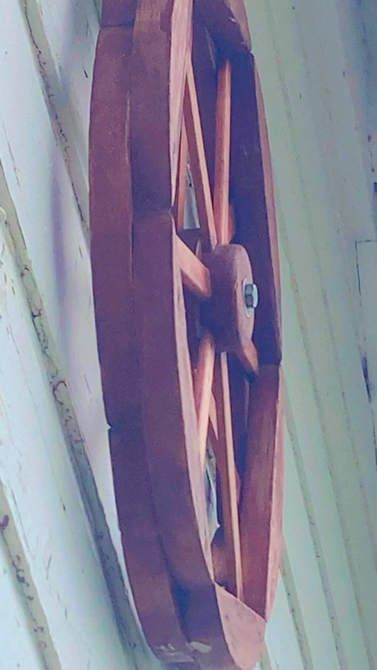 Decorative Wooden Wagon Wheel - Image 2 of 2