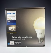 Philips Hue White A19 Smart LED Starter Kit 840 Lumens 2-Bulbs  Bridge