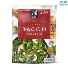 Member's Mark Real Crumbled Bacon 20 oz Resealable Bag Fully Cooked Topping