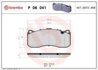 Brembo P 06 041 Bremsbelagsatz, Scheibenbremse For BMW Mini
