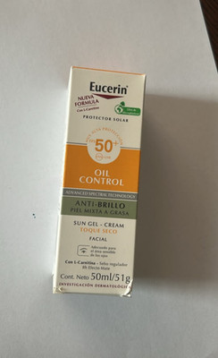 Eucerin Oil Control SPF 50+ Sun Gel-Cream Dry Touch Facial Sunscreen 50ml