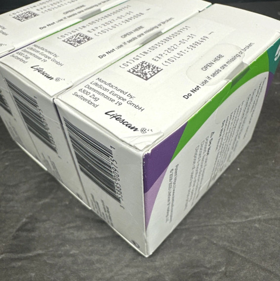 One Touch Verio Glucose Blood Test Strips 300 Count (3 bxs 100 each) Exp 1/31/27