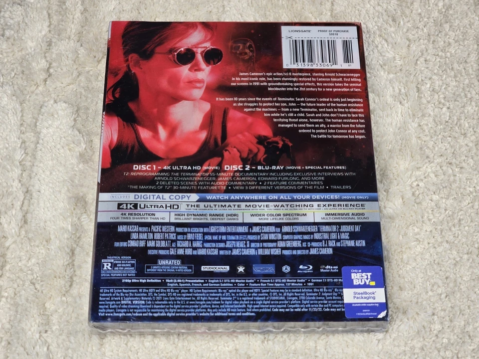 Terminator 2: Judgement Day Bestbuy 4K UHD Blu Ray Steelbook - Brand New Sealed - Image 4 of 4