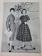 1955 Dovima womens Georgiana transeason cotton dresses vintage fashion ad