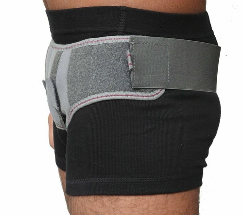 CINTURÓN DE SOPORTE PARA HERNIA ÚNICA INGLE INGUINAL INODORO LADO IZQUIERDO Y DERECHO ALMOHADILLAS DE ARMADURA DOBLE - Imagen 4 de 6