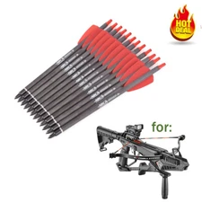 12pcs 7.5"inch Crossbow Bolts Carbon Arrows 2" Vanes Sports Crossbow Hunting NEW